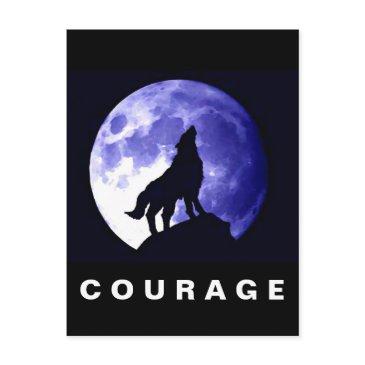 wolf howling at moon courage motivational postinvitations