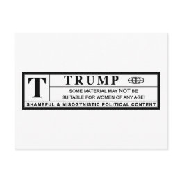 Small Women Against Trump Warning Label Postinvitations Front View
