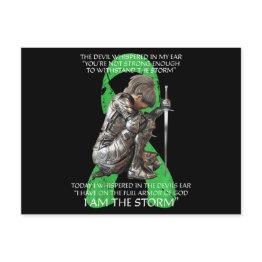 Small Womens I Am Storm Non Hodgkins Lymphoma Christian Postinvitations Front View