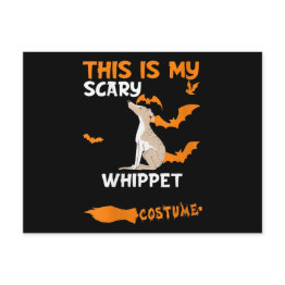 Small Womens Whippet Costume Halloween Lazy Scary Dog Announcement Postinvitations Front View