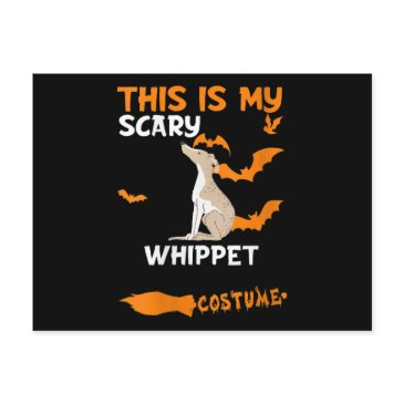 womens whippet costume halloween lazy scary dog announcement postinvitations