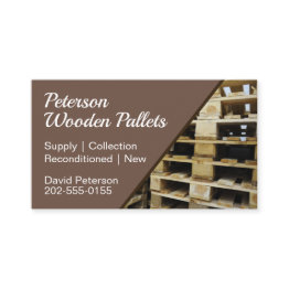 Small Wooden Pallet Business Invitations Front View