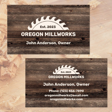 woodgrain lumber sawmill business invitations