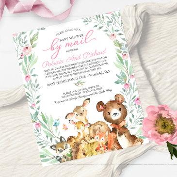 woodland baby shower by mail budget invitation