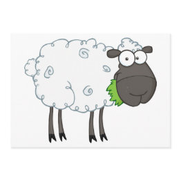 Small Woolly Sheep Invitations Front View