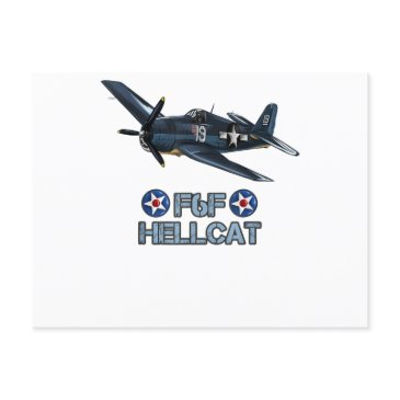 world war 2 f6f hellcat fighter airplane t-shirt postinvitations