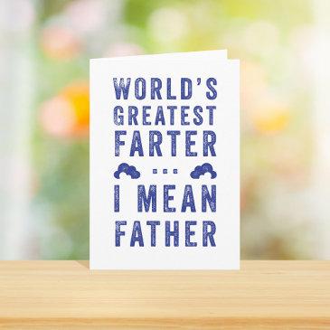 world's greatest farter father's day invitations