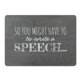 Small Write A Speech - Funny Groomsman Proposal Invitation Front View