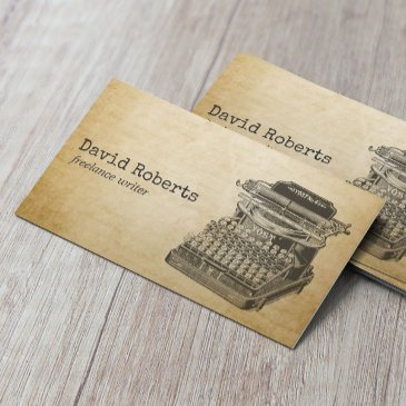 writer editor vintage typewriter business invitations