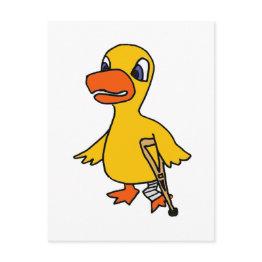 Small Xx- Funny Lame Duck Cartoon Postinvitations Front View