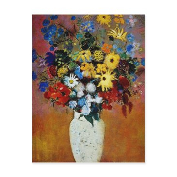 yellow vase of flowers, odilon redon flowers postinvitations