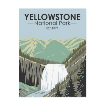 yellowstone national park gibbon falls vintage postinvitations