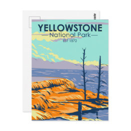 Small Yellowstone National Park Mammoth Hot Springs Postinvitations Front View
