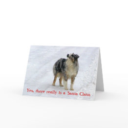 Small Yes, There Really Is A Santa Claus Greeting Invitations Front View