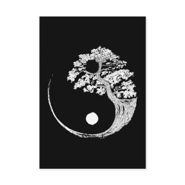 yin yang bonsai tree japanese buddhist zen enclosure invitations