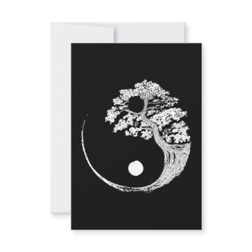 yin yang bonsai tree japanese buddhist zen rsvp invitations