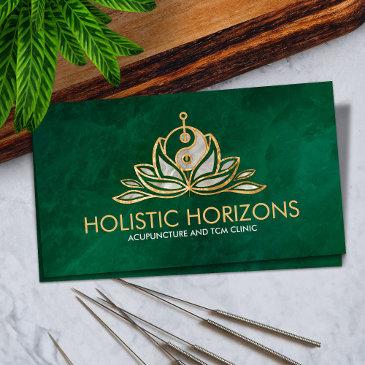 yin yang lotus acupuncture needle business invitations