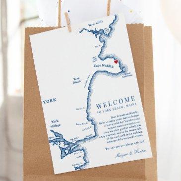york maine wedding welcome itinerary thank you invitations
