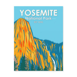 Small Yosemite National Park Sentinel Fall California Postinvitations Front View