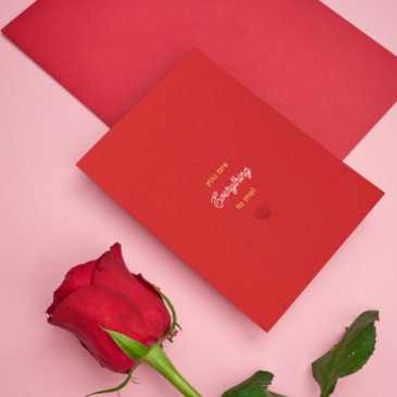 you are everything to me, minimalistic romantic invitation