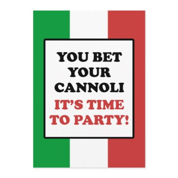you bet your cannoli it's time to party invite