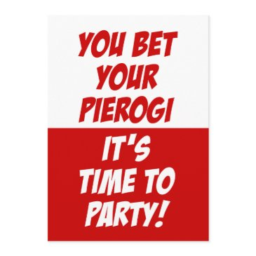you bet your pierogi party polish family reunion invitation