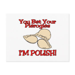 Small You Bet Your Pierogies Im Polish Postinvitations Front View