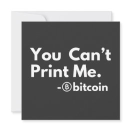 Small You Cant Print Me Invitation Front View