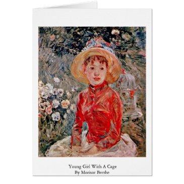 young girl with a cage by morisot berthe