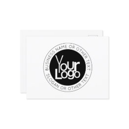 Small Your Business Logo & Modern Simple Editable Text Postinvitations Front View