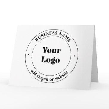 your business logo & promotional text | white invitations