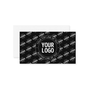 your logo & customizable text with logo pattern enclosure invitations