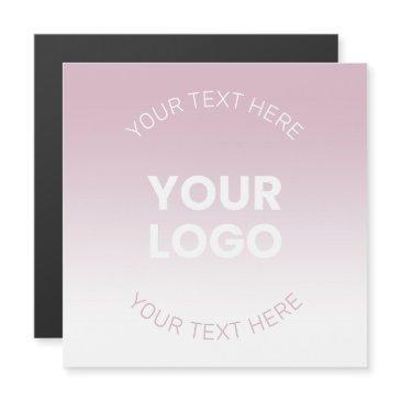 your logo | modern dusty pink & white ombre magnetic invitation