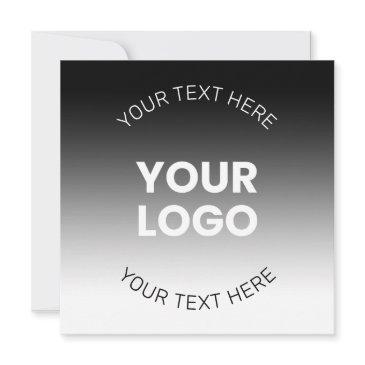 your logo | modern editable black & white gradient invitation