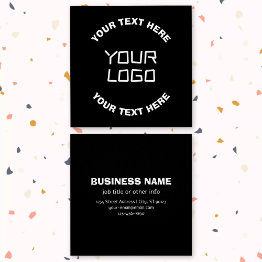 Small Your Logo Or Image & Editable Text | Black & White Front View