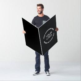 Small Your Logo Or Image & Editable Text | Black & White Invitations Front View