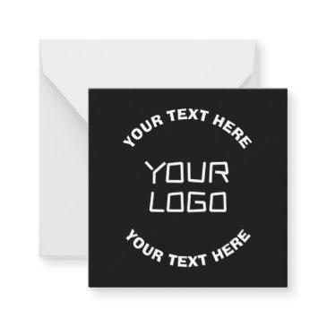 your logo or image & editable text | black & white note invitations