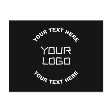 your logo or image & editable text | black & white postinvitations
