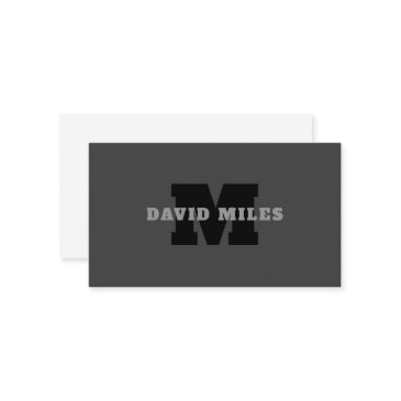 your name or business name | modern masculine grey enclosure invitations