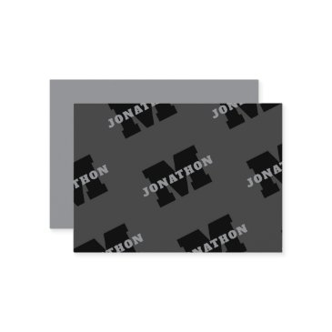 your name or business name | modern masculine grey note invitations
