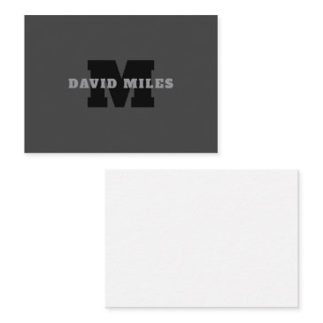 your name or business name | modern masculine grey note invitations