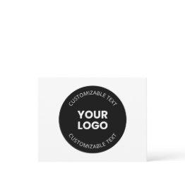 Small Your Own Uploaded Business Logo W/editable Text Enclosure Invitations Front View