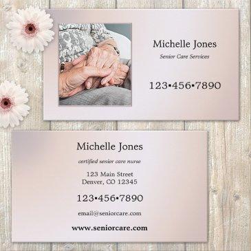 your photo senior care services business invitations