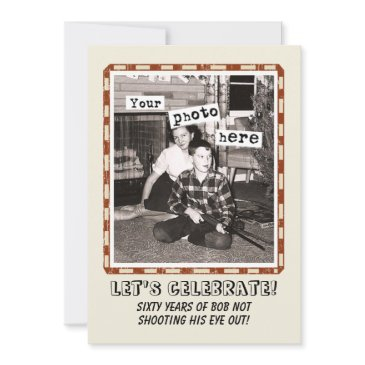 your photo vintage cowboy party invitation