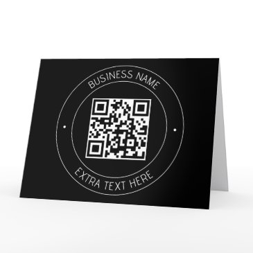 your qr code & editable text | black & white thank you invitations