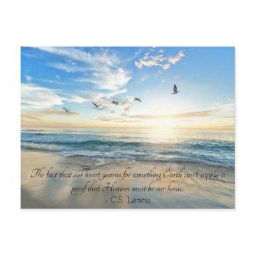 your text cs lewis quote heaven is our home beach postinvitations
