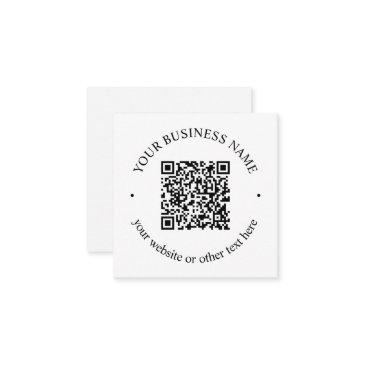 your uploaded qr code plus editable circular text enclosure invitations