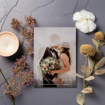 your wedding photo romantic thank you invitations