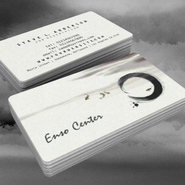 zen circle enso koi brush painting art business invitations